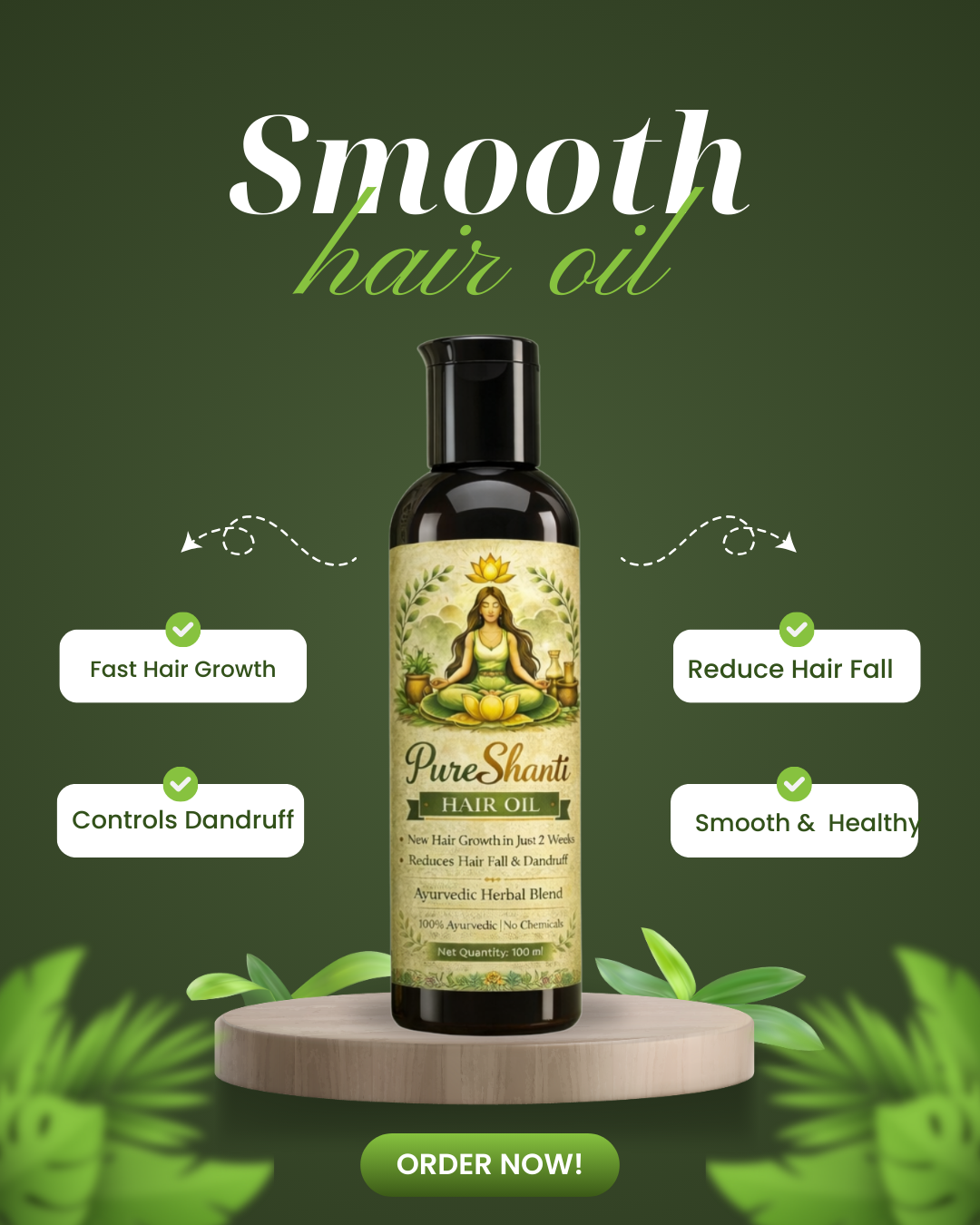 PureShanti Hair Oil For Hair Growth & Care