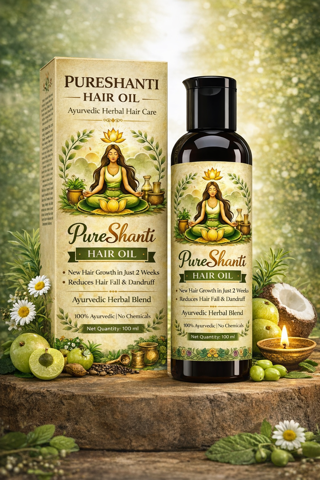 PureShanti Hair Oil For Hair Growth & Care