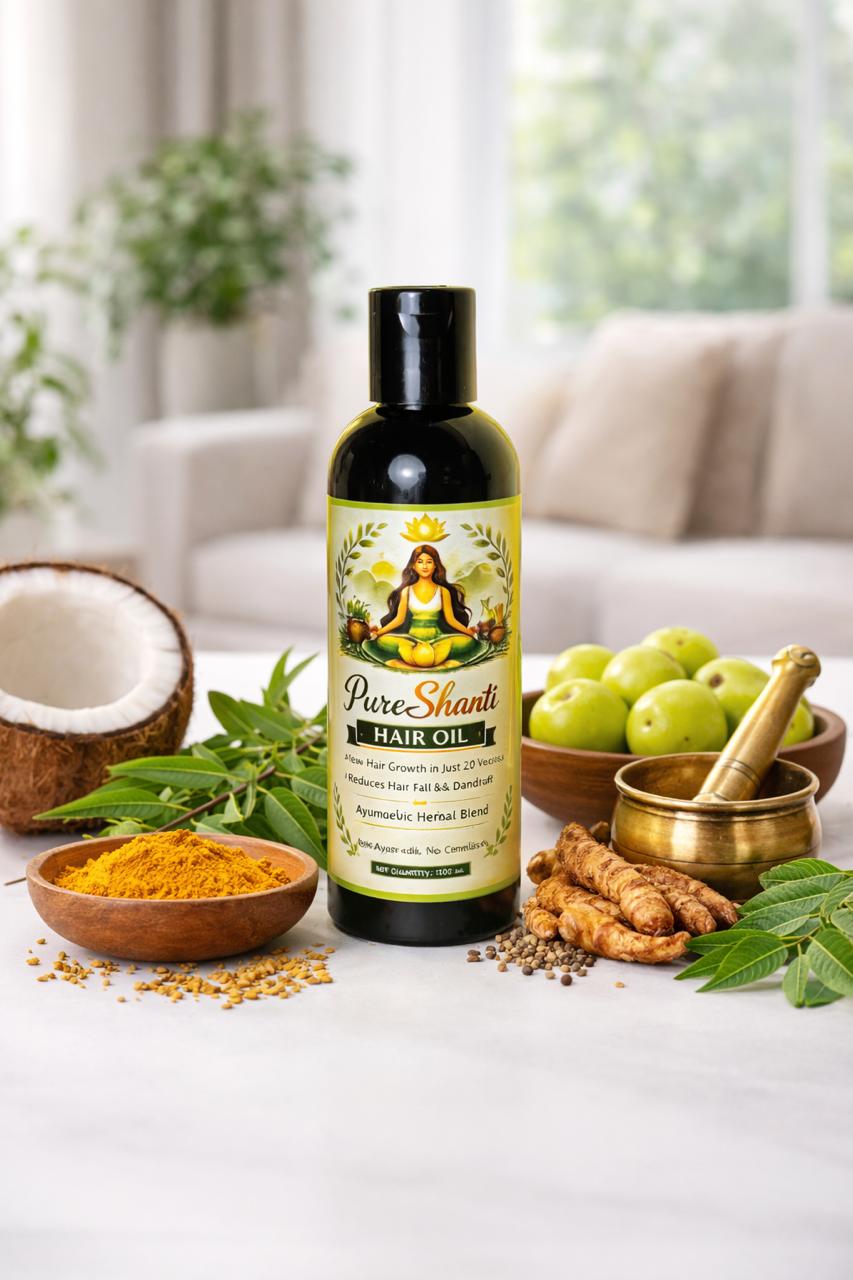 PureShanti Hair Oil For Hair Growth & Care